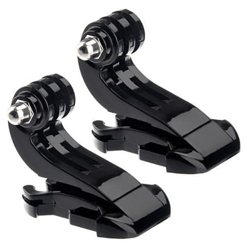 2x Black Vertical Surface J-Hook Buckle Mount For Gopro HD Hero 1 2 3