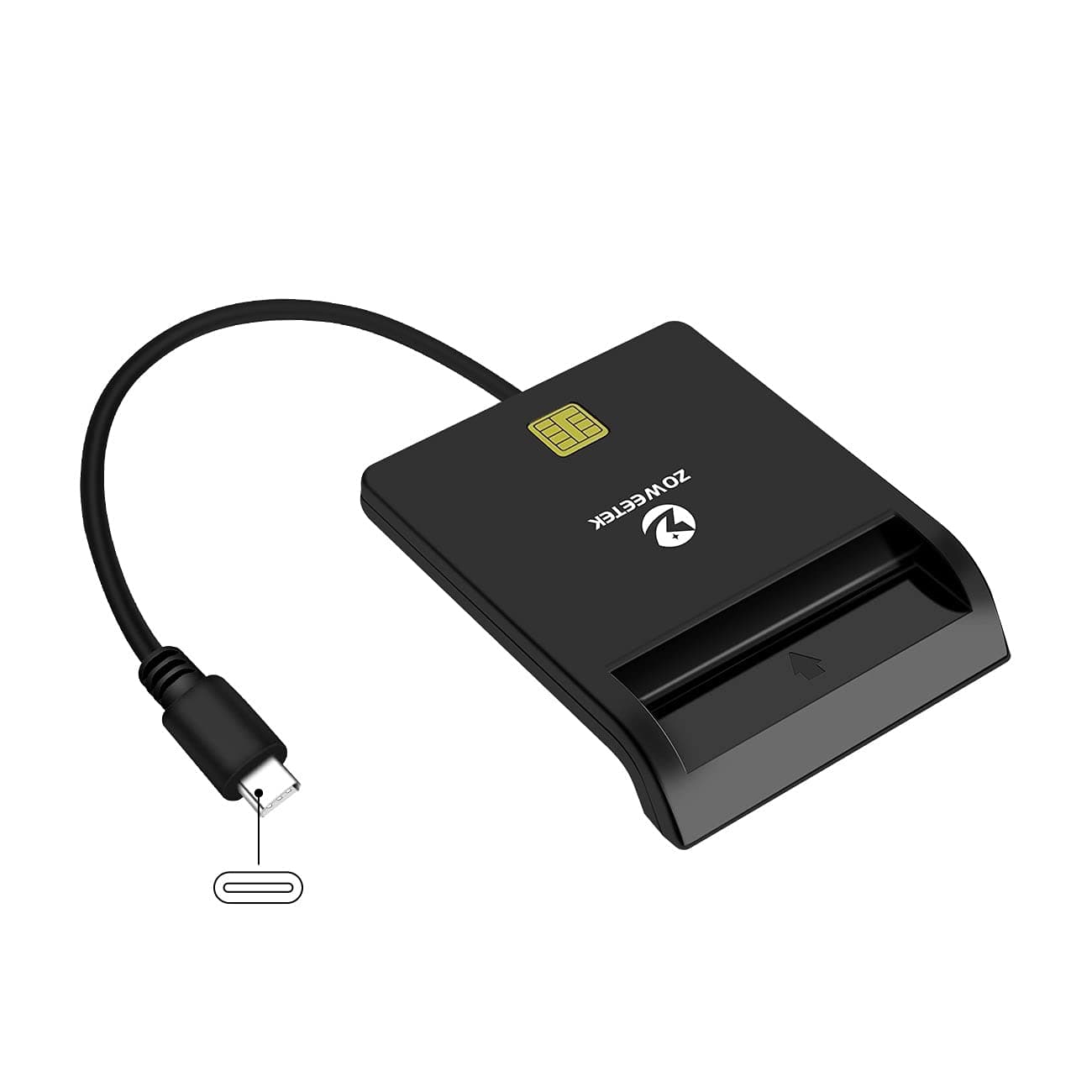 Type C CAC Reader, Smart CAC Card Reader USB C for DOD Military Common Access CAC, Compatible with Windows, Mac OS