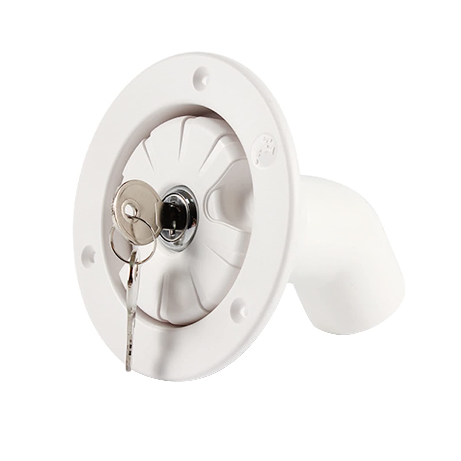 Pepisky Gravity Water Inlet Lockable Cap with Lock,Hatch Filter Lockable for RV Boat Camper Trailer Caravan