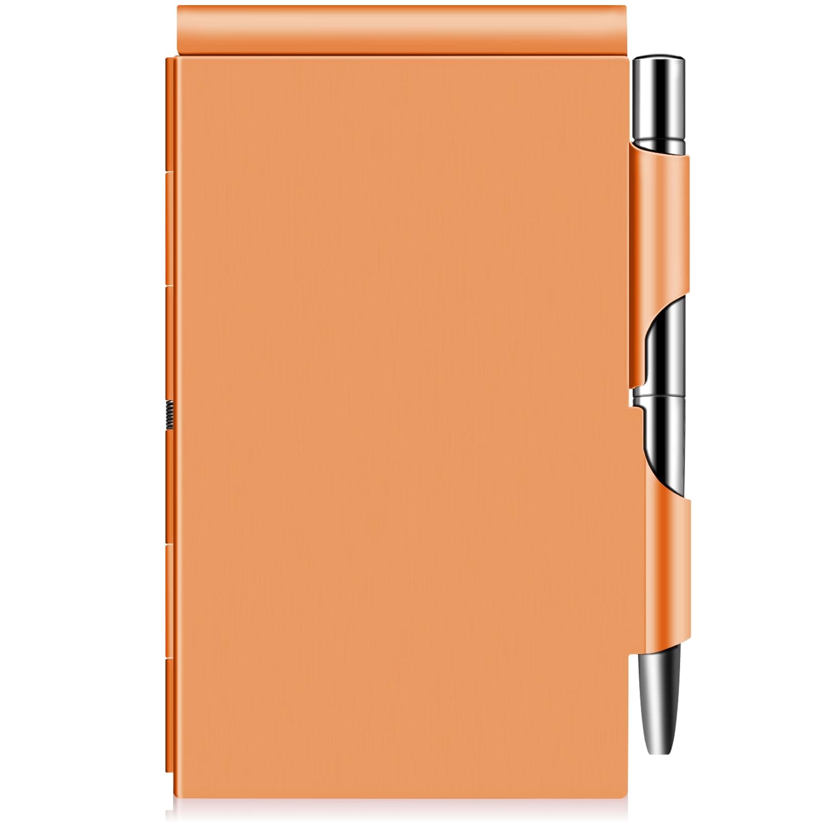 amassan Metal Small Notebook, Mini Notepad, Small Pocket Notepad Aluminum Note Case with Mini Metal Pen and 60-Page Sheets - Memo Books Note Pads(Gold)