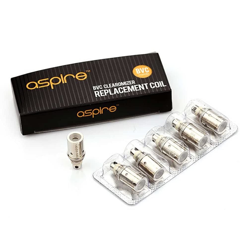 Aspire BVC Clearomizer Replacement Coil BVC Coils 1.8 Ohm for K1/K2 Tank, ET, ET-S,CE5, CE5-S, Vivi Nova, Vivi Nova-S, Mini Vivi Nova, Mini Vivi Nova-S No Nicotine