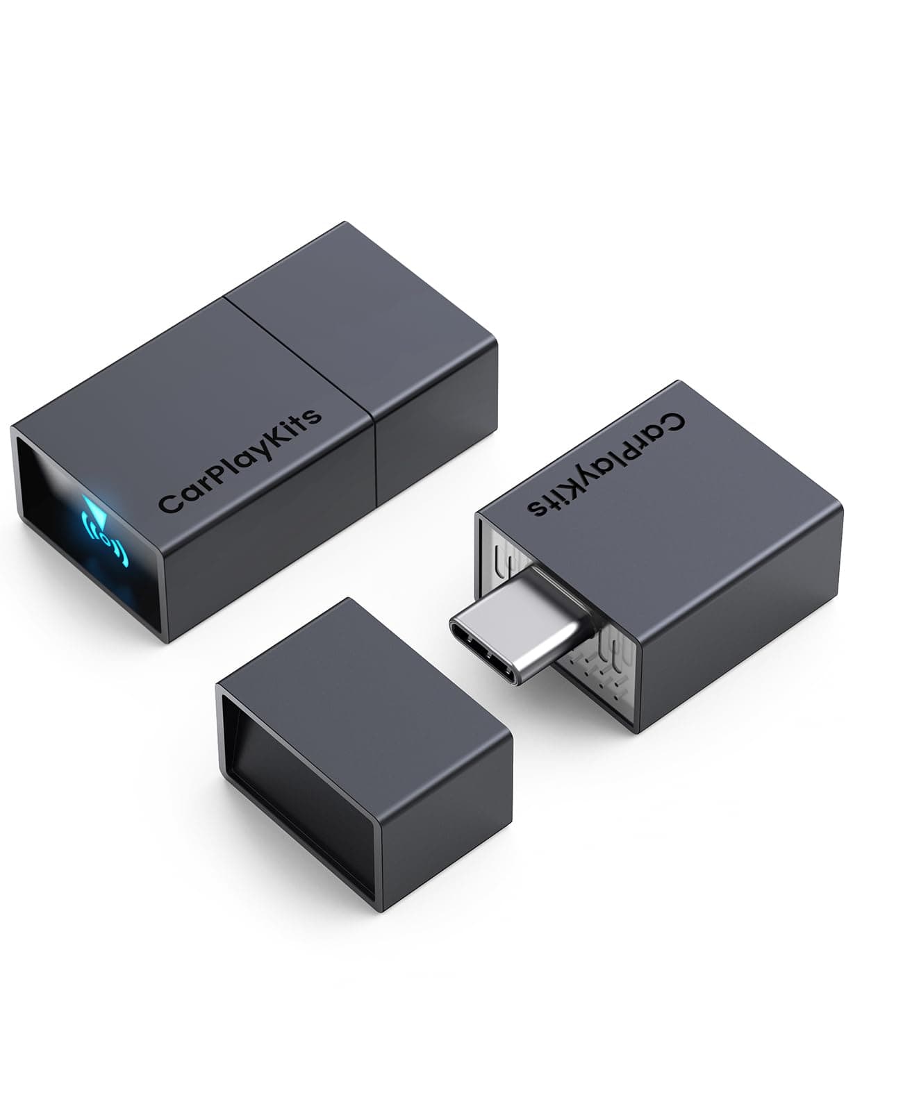 Mini Wireless CarPlay Adapter for Apple, Mini Edition Convert OEM Wired to Wireless CarPlay Dongle for Cars from 2018 and iOS 10+ USB Type-C