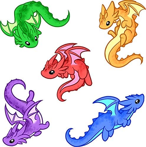 Gem Dragon Pattern Sticker Decal Window Bumper Sticker Vinyl 5"
