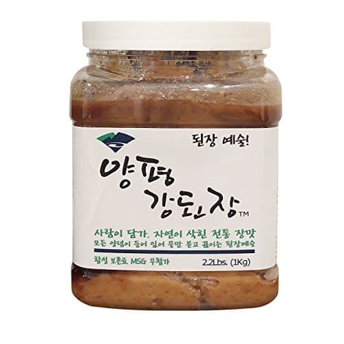 Yangpyeong Premium Unpasteurized Seasoned Soybean Paste 2.2lbs (Soybean Paste, 5 Pack)
