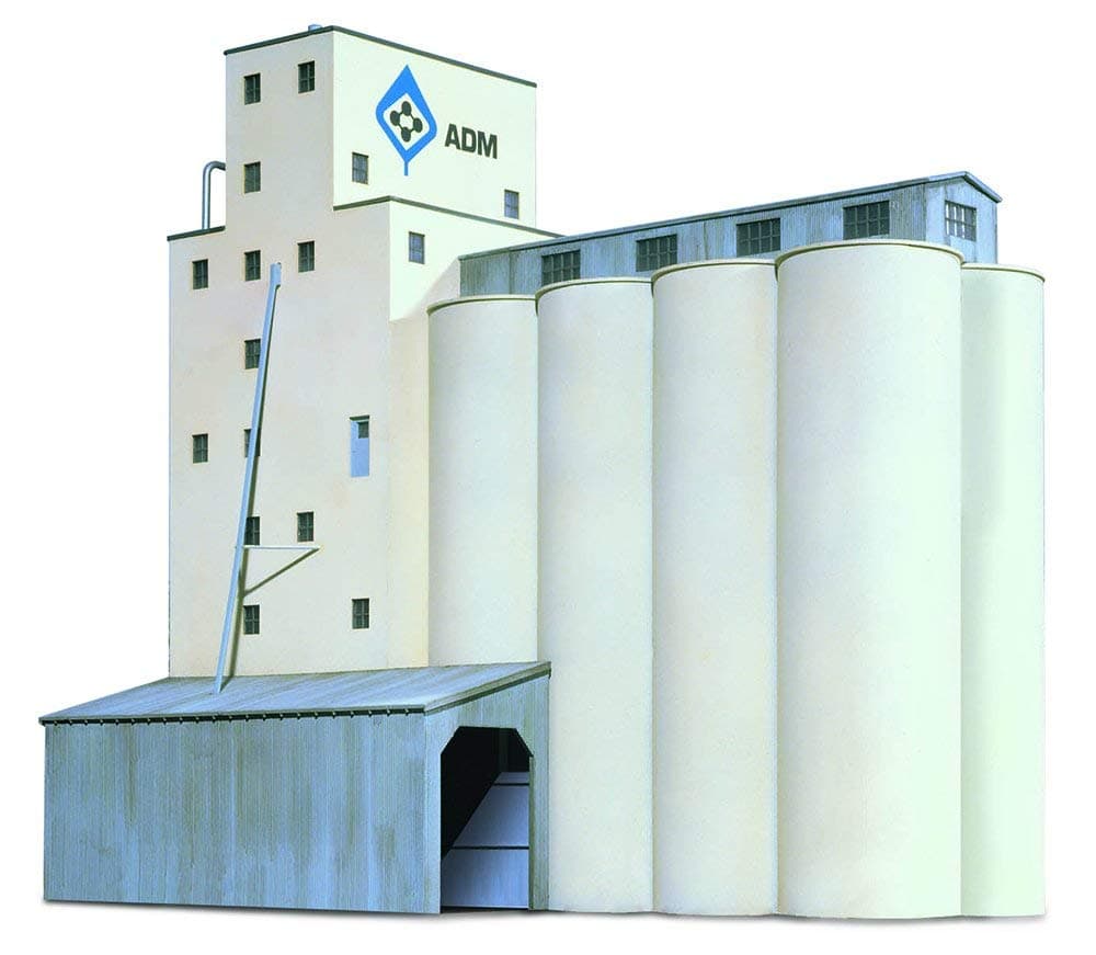 Walthers Cornerstone N Scale Model SeriesN Scale ADM174 Grain Elevator, (933-3225)