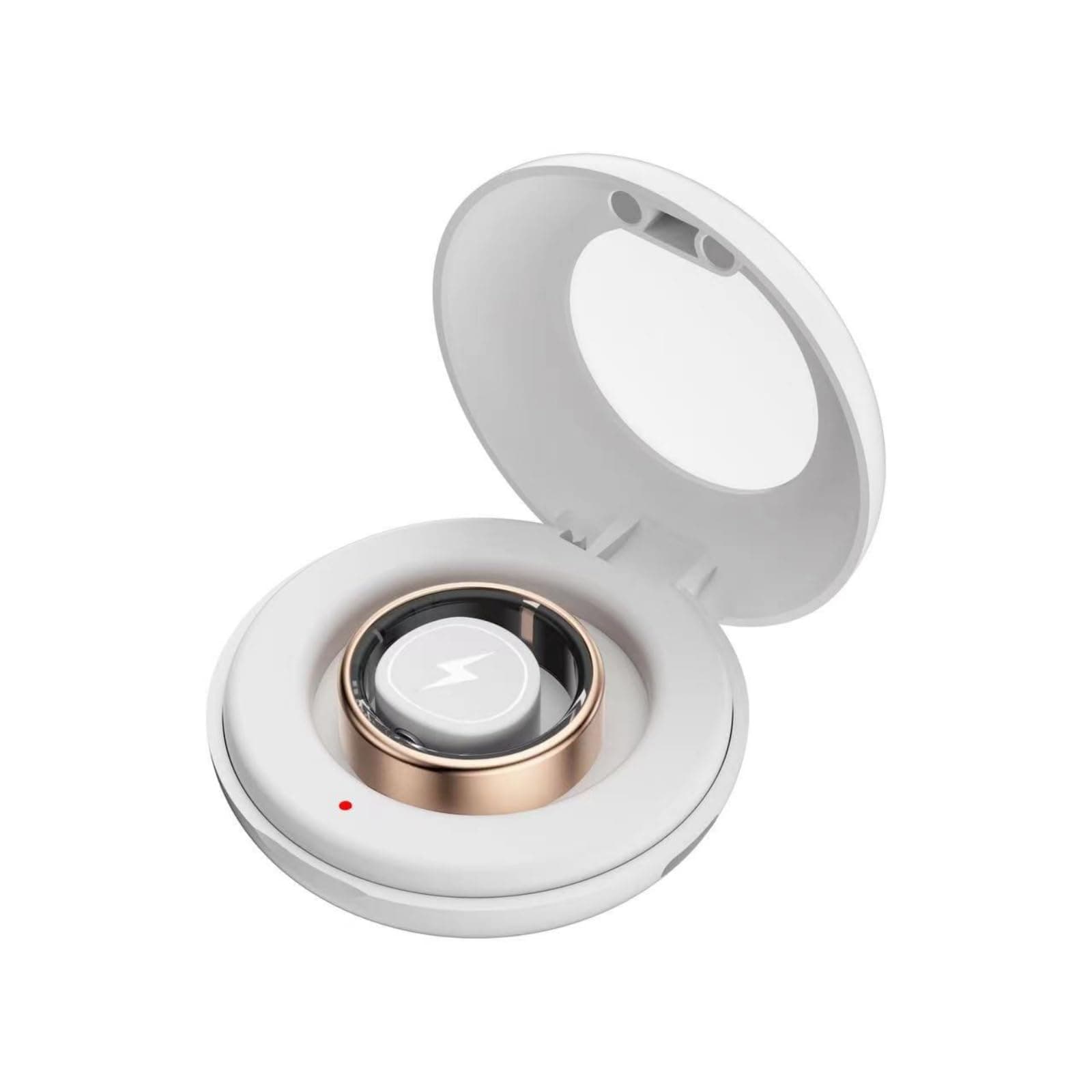 Smart Ring Charging Case - Compact Box with Magnetic Port, Fast 200mAh Battery, Charges Ring Up to 10 Times in 1 Hour