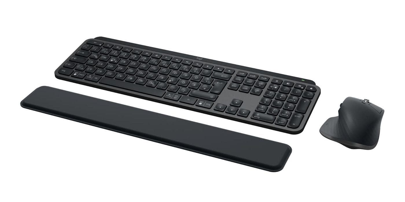 Logitech MX Keys S Combo Performance Combo: MX Master 3S, MX Keys S & MX Palm Rest - Graphite, QWERTZ German Layout