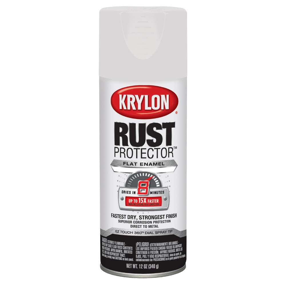 Krylon K06903407 Rust Protector and Preventative Enamels, Flat White