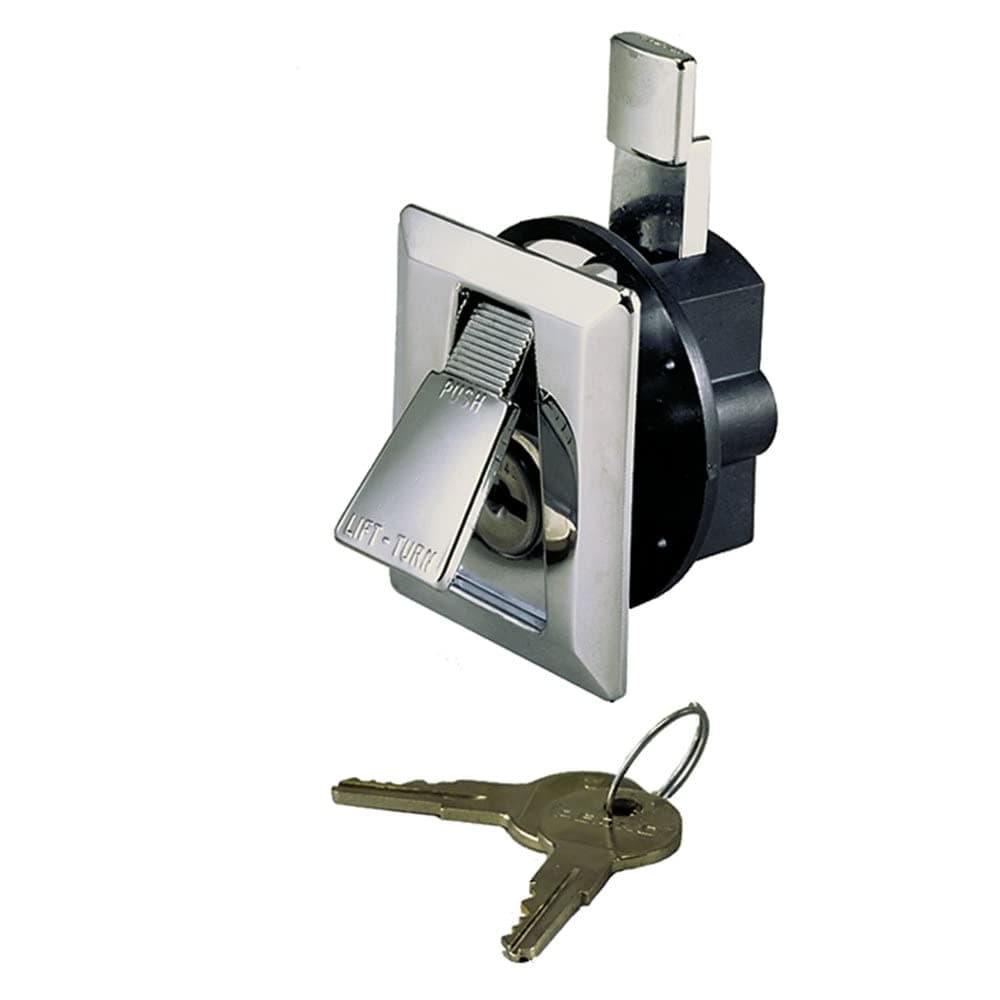 Perko0921DP0CHR Flush Lock & Latch with 2 Keys, Chrome