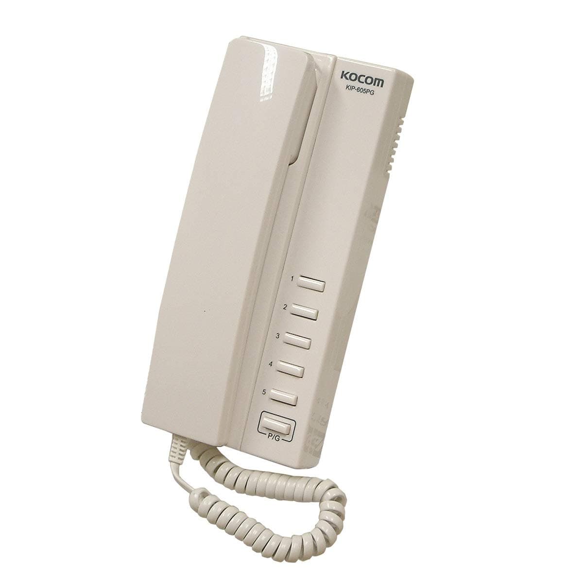 Kocom KIP-605PG White 24Vdc 5 Way Master Intercom with Mounting Bracket