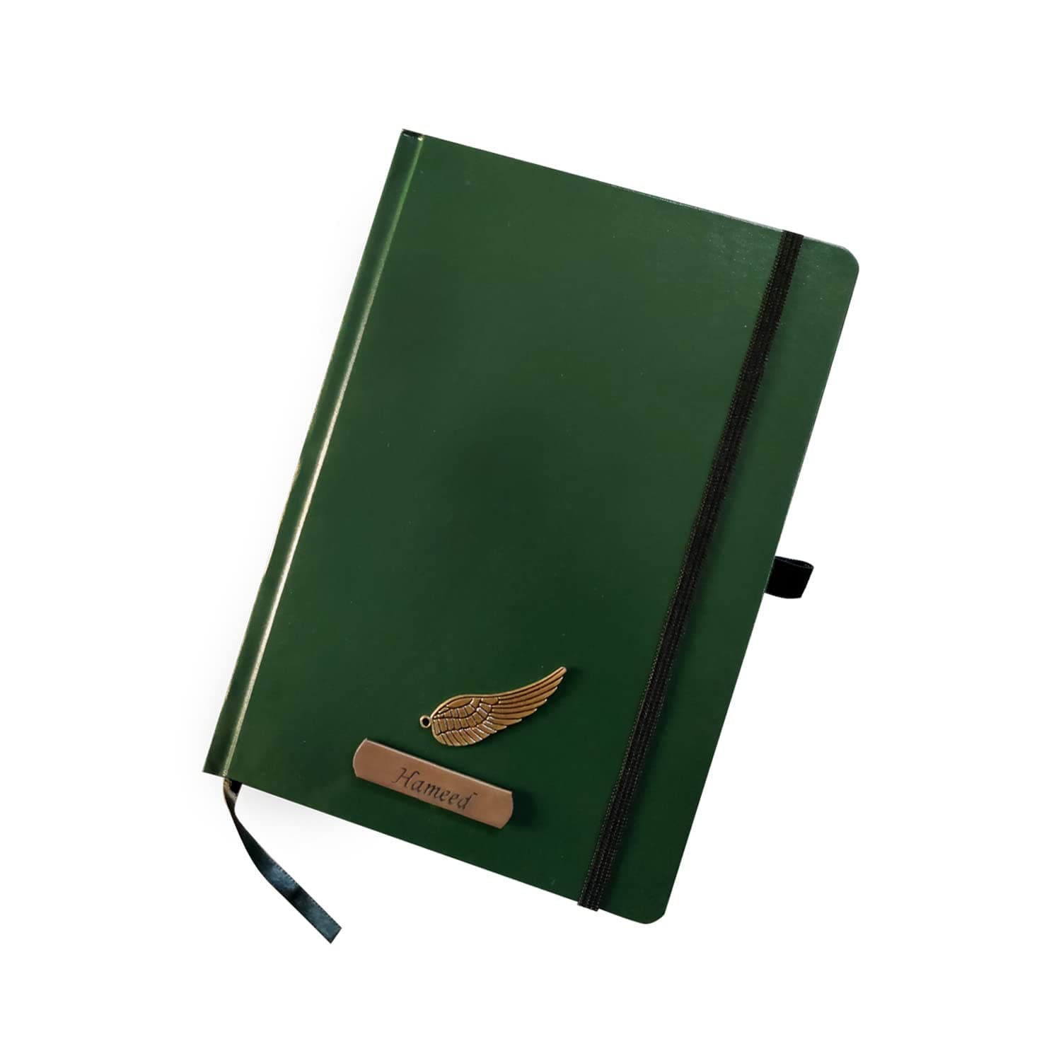 Customized and Personalized A5 Size Green Hardcover Diary with Name | Notebook Daily Planner Notepad for Corporate Gifting and Personal Use - A5 Hardbound Notebook Diary