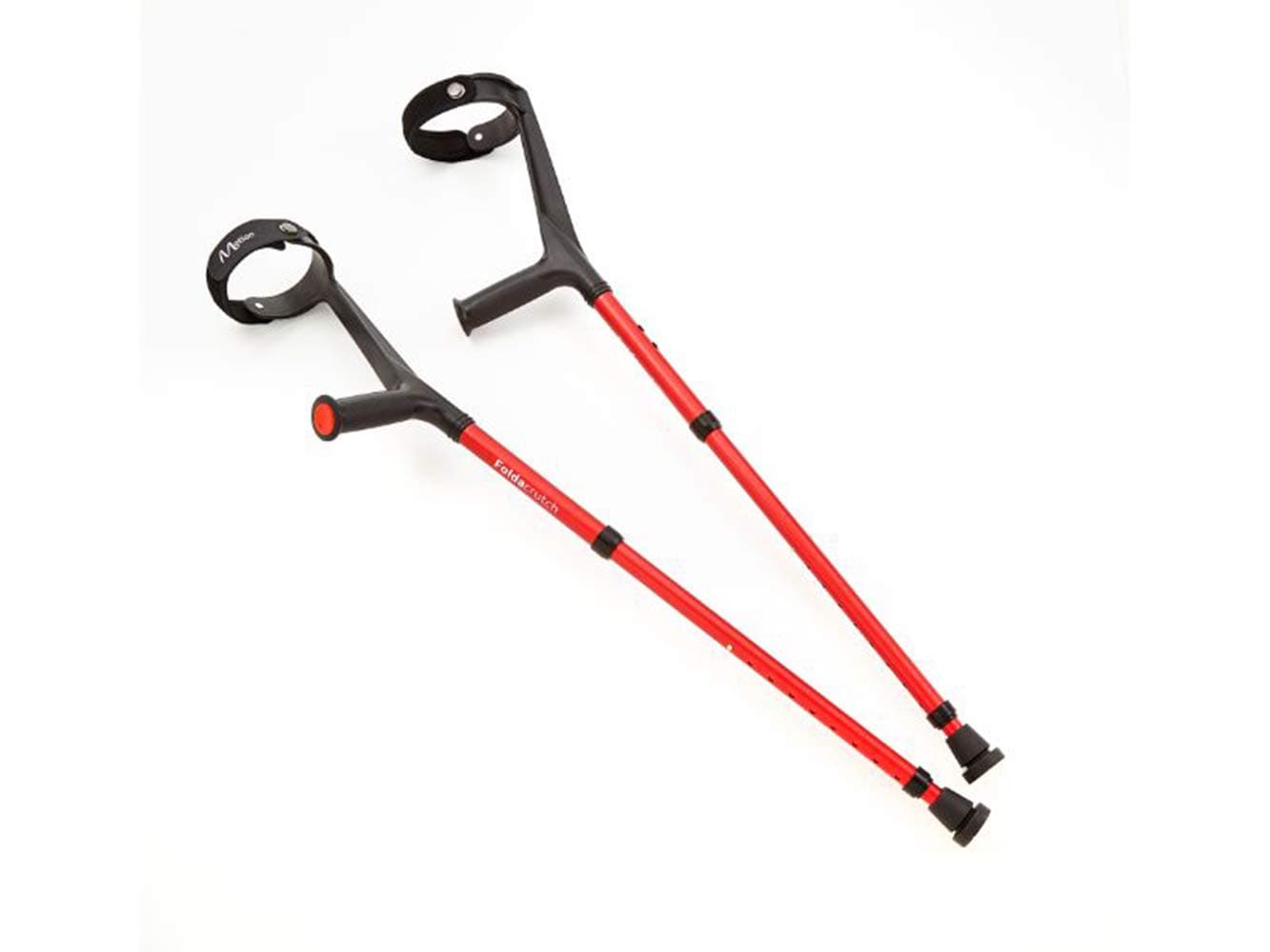 Foldacrutch Lightweight Folding Crutches Red