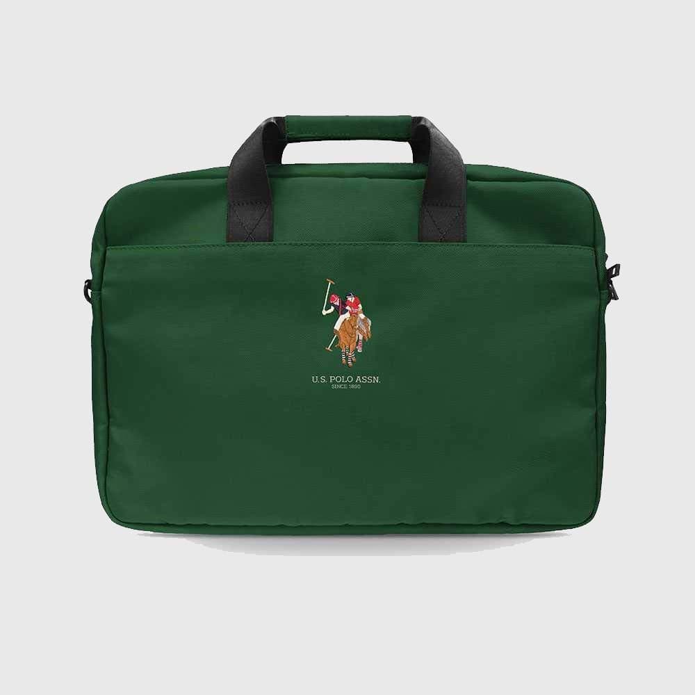 CG MOBILECG Mobile U.S.Polo Assn. Computer Bag 15" Compatible with Laptop Briefcase Bag, Lightweight Slim Laptop Bag Officially Licensed (Green)