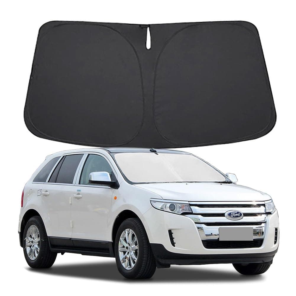 Windshield Sun Shade for Ford Edge 2007 2008 2009 2010 2011 2012 2013 2014, Front Window Shade Sun Visor Protector for Ford Edge Accessories Foldable Sunshade Blocks UV Rays Keeps Your Car Cooler