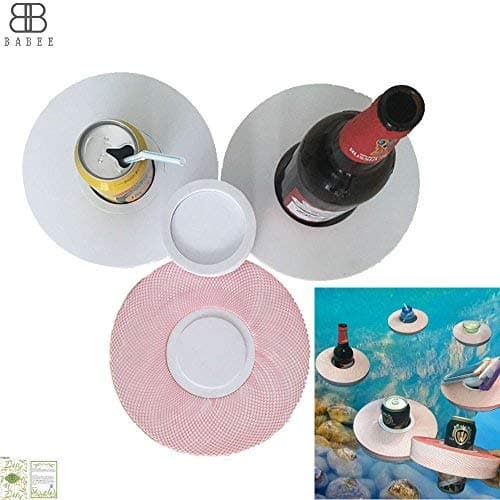 3 Packs Floating Cup Holder Drink Float UV Resistant Foam Float, No Tipping Over Auto-Blanace, Best for Wine Yeti Tervis Bottle in the River, Hot Tub, Pool, Lake or at the Beach