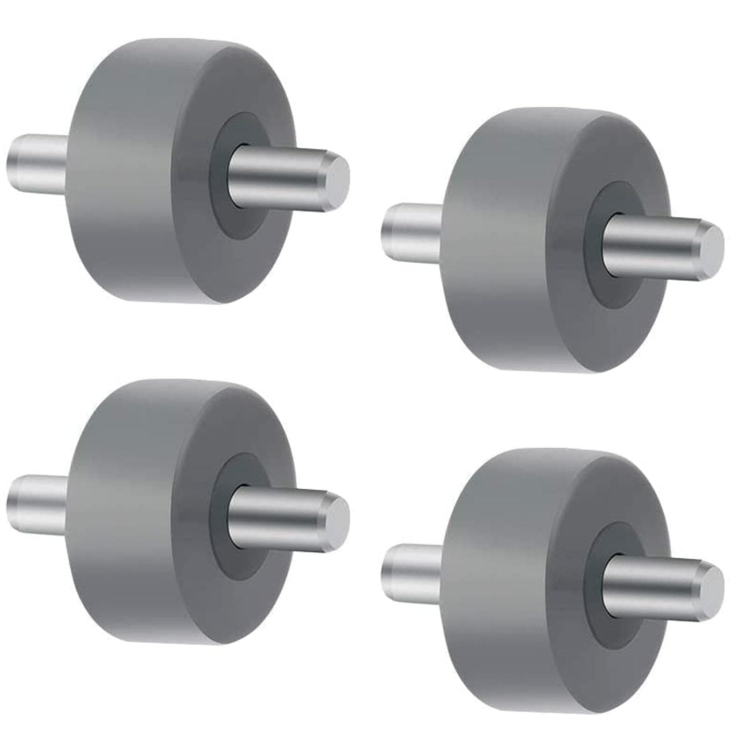 4 PCS Mini Vacuum Cleaner Front Roller Wheels 12.9mm × 7.1mm with Axles, Push-Fit Floor Brush Wheels Replacement Compatible with Shark Navigator NV350 NV351 NV352 NV355 (Check Size)