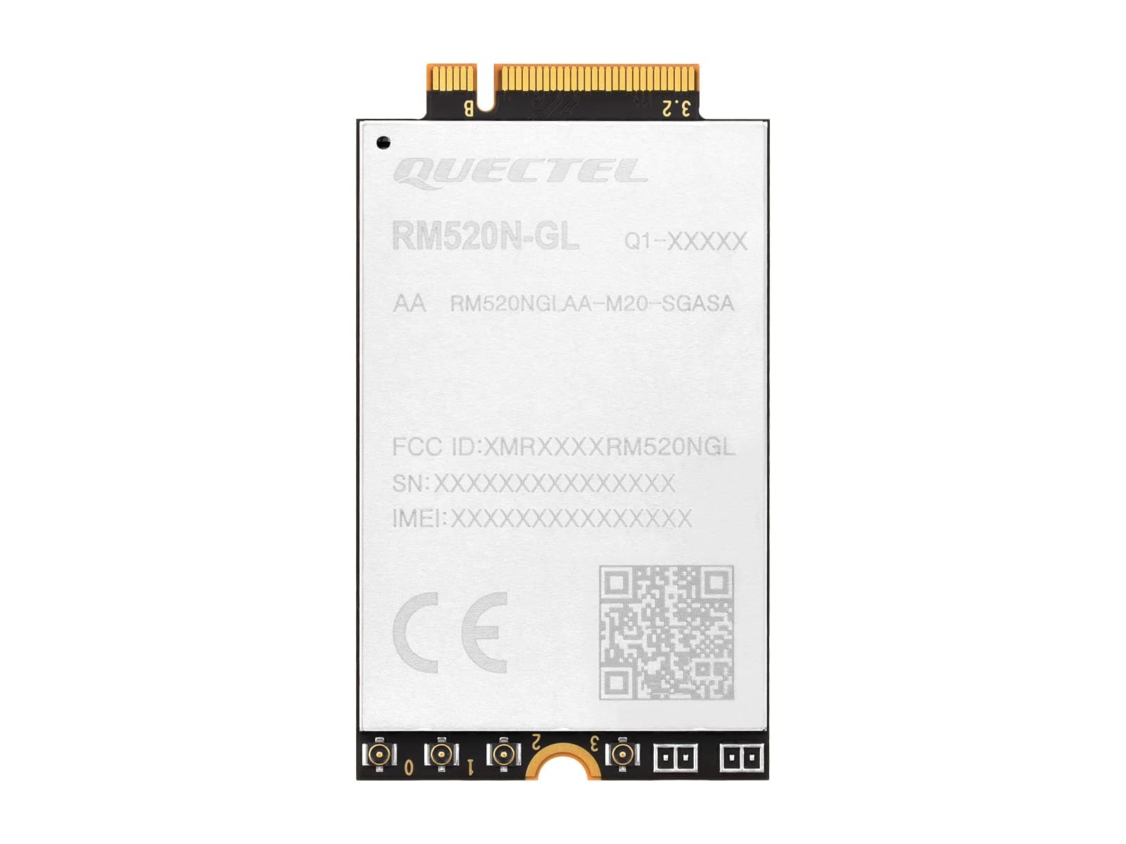 Waveshare Quectel RM520N-GL IoT 5G Global Band Module, 5G Sub-6G Module, M.2 Form Factor 3GPP 5G Release 16 Specifications