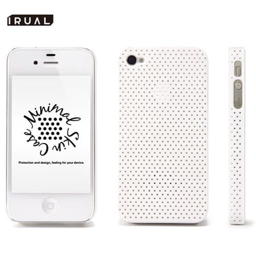 IRUAL Mesh Type Skin case for iPhone 4s / 4 | White | Designed and Managed in Japan with Japanese High Quality Standards