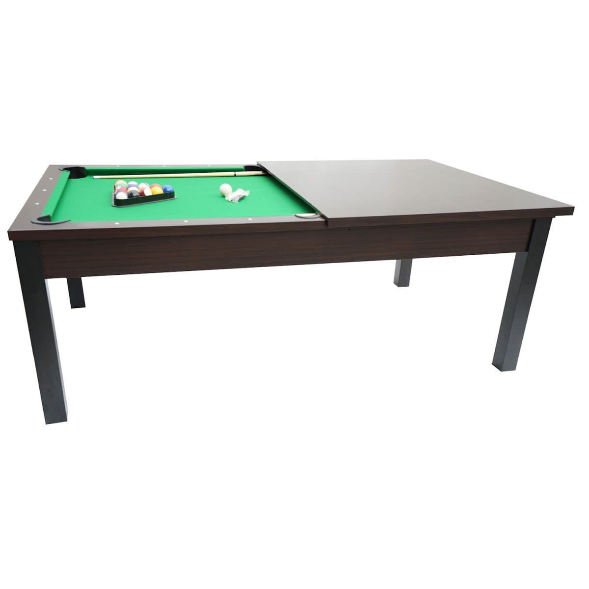 Convertible American Pool Table with Dining Table Top and Accessories