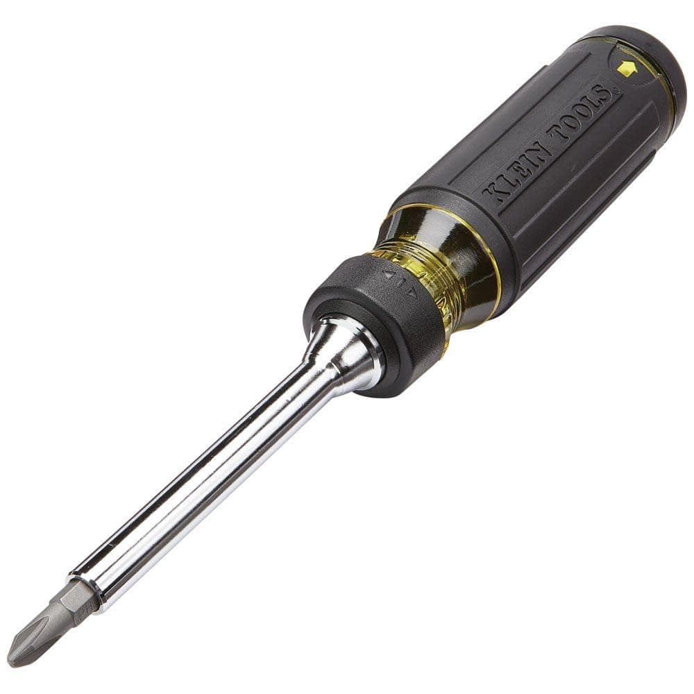 32305 Multi-bit Ratcheting Screwdriver, 15-in-1 Tool with Phillips, Slotted, Square, Torx and Combo Bits and 1/4-Inch Nut Driver