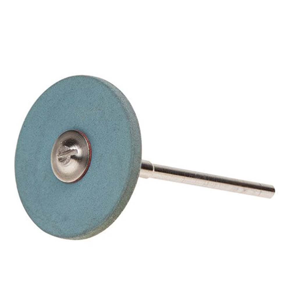 Edenta Blue Diamond Medium Polish Round Flat Edge Wheel 25 x 2mm