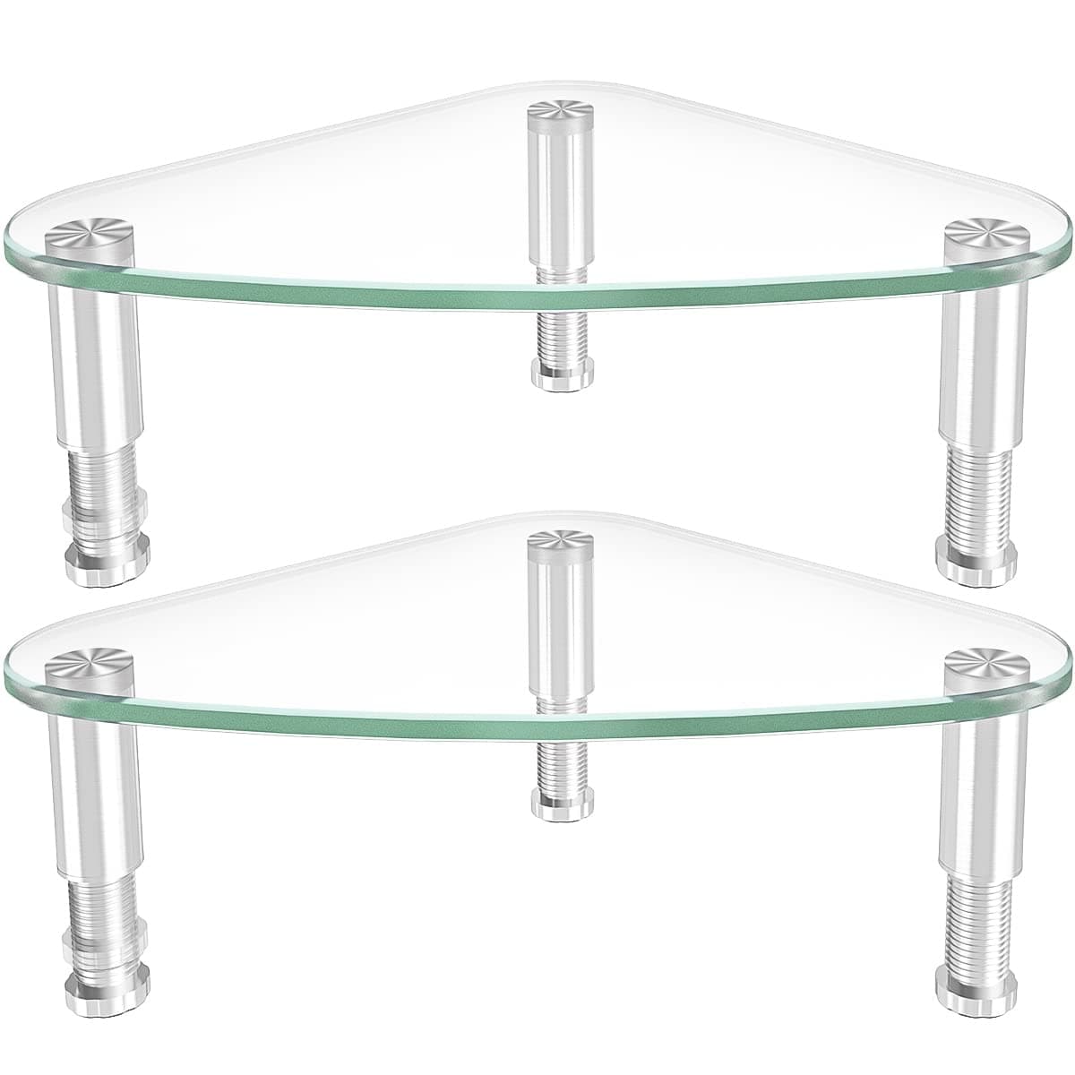 Hemudu 2 Pack Computer Monitor Riser | Triangle Desktop Universal Corner Stand for Computer Monitor & Laptop HD01T-203
