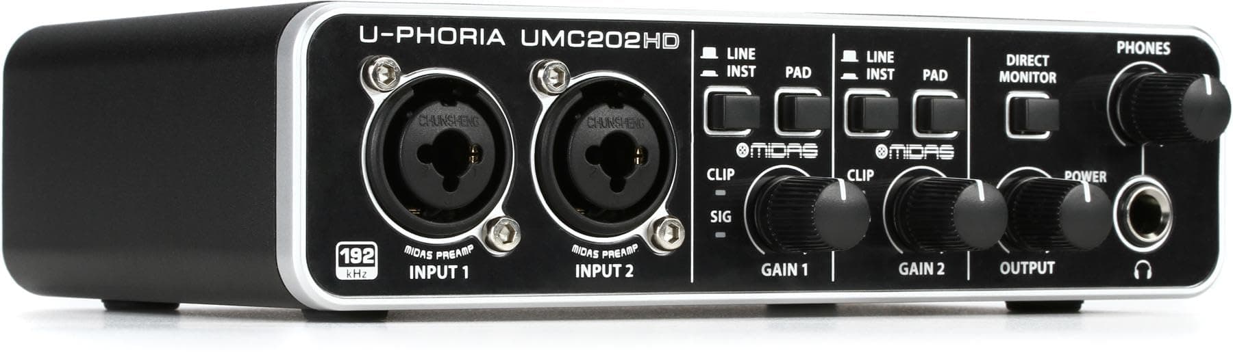 Behringer UMC202HD U-PHORIA Bellinger, 2 Inputs, 2 Outputs, USB Audio Interface