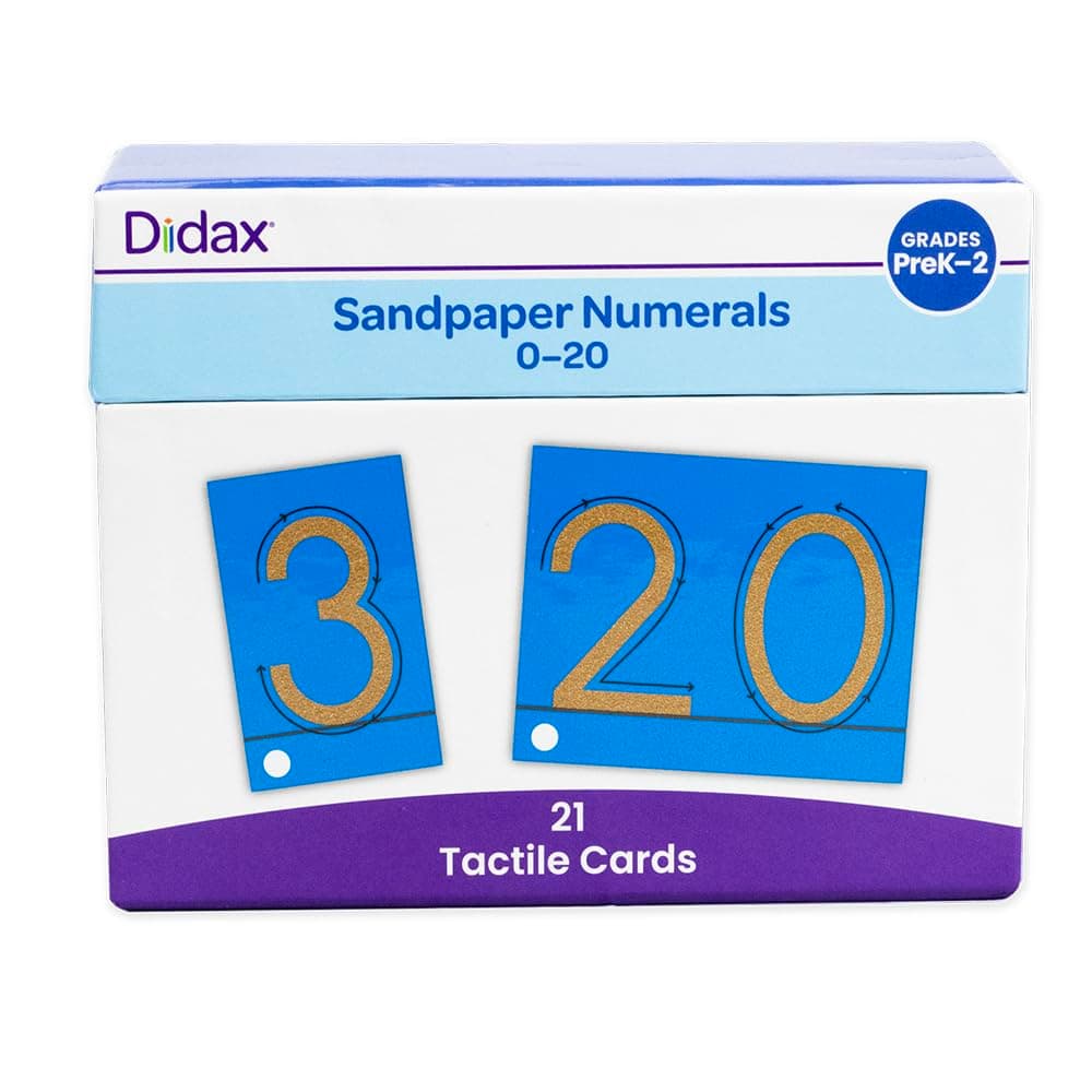 Educational Resources Sandpaper numerals 0-20 Cards