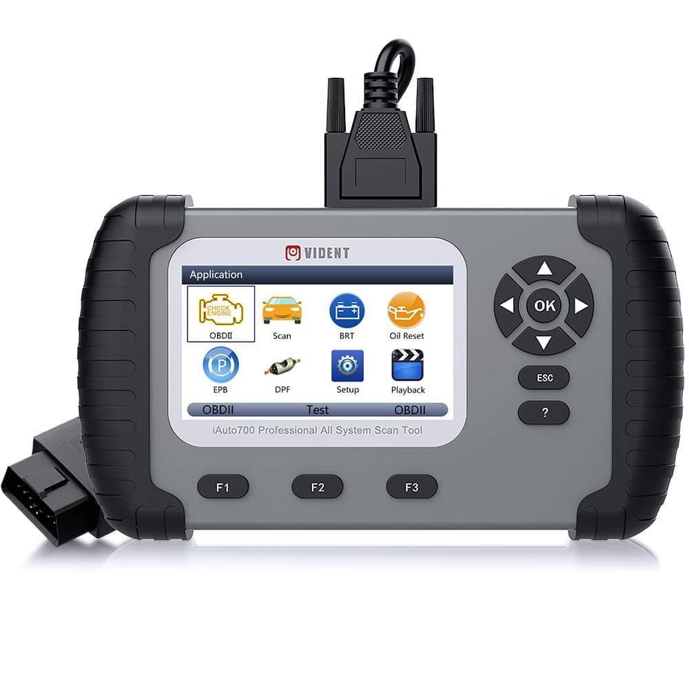 VIDENT iAuto700 Full System All Make Scan Tool OBD2 Diagnostic Scan Tool with All System and Service Functions Including Oil Light Reset/EPB Service/Battery Configuration