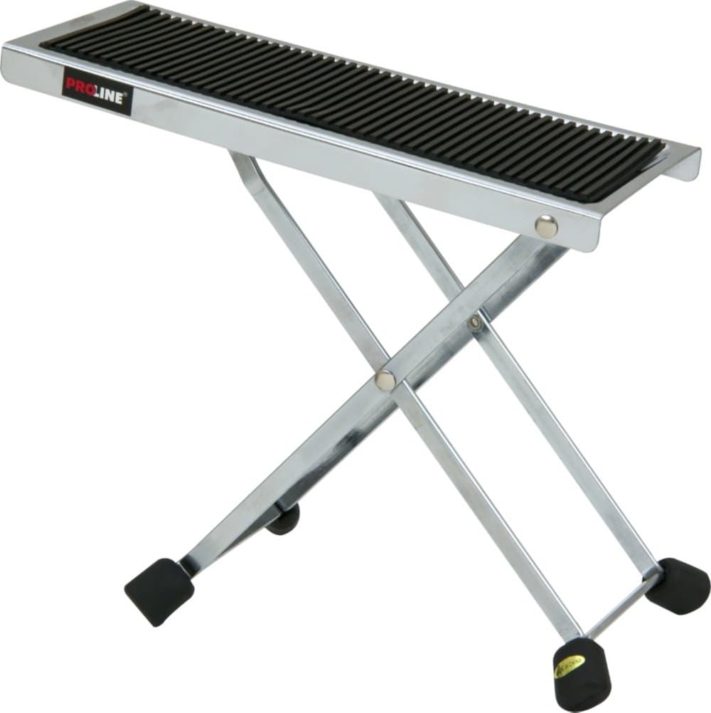 Proline Deluxe Guitar Footstool Chrome