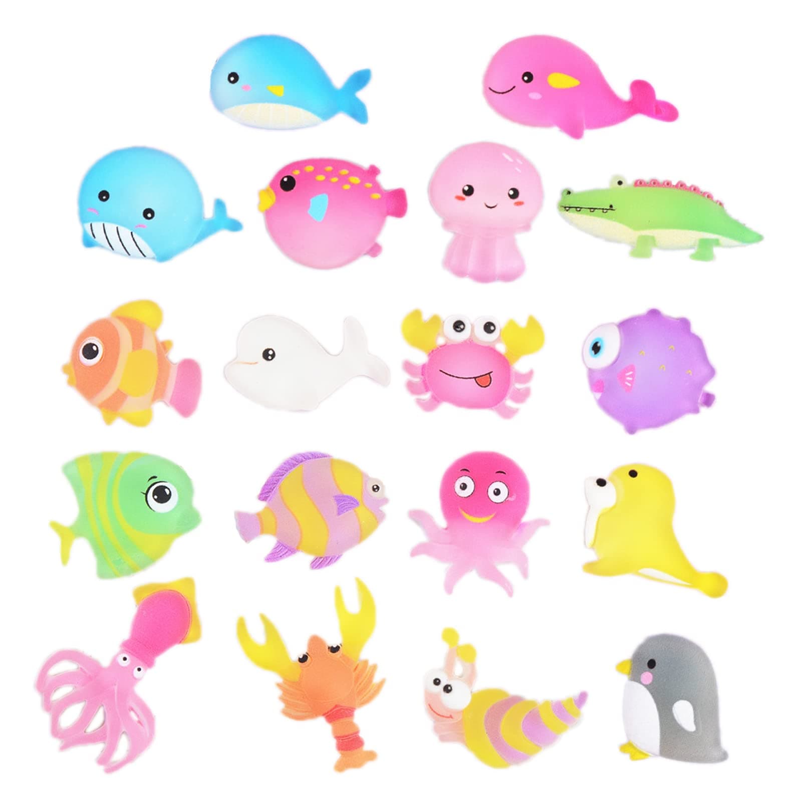 50 Pcs Ocean Animals Slime Charms Easter DIY Craft Making Resin Jewery Making Kit, Resin Flatback Slime Beads Making Supplies for DIY Scrapbooking Crafts Cell Phone Case Making
