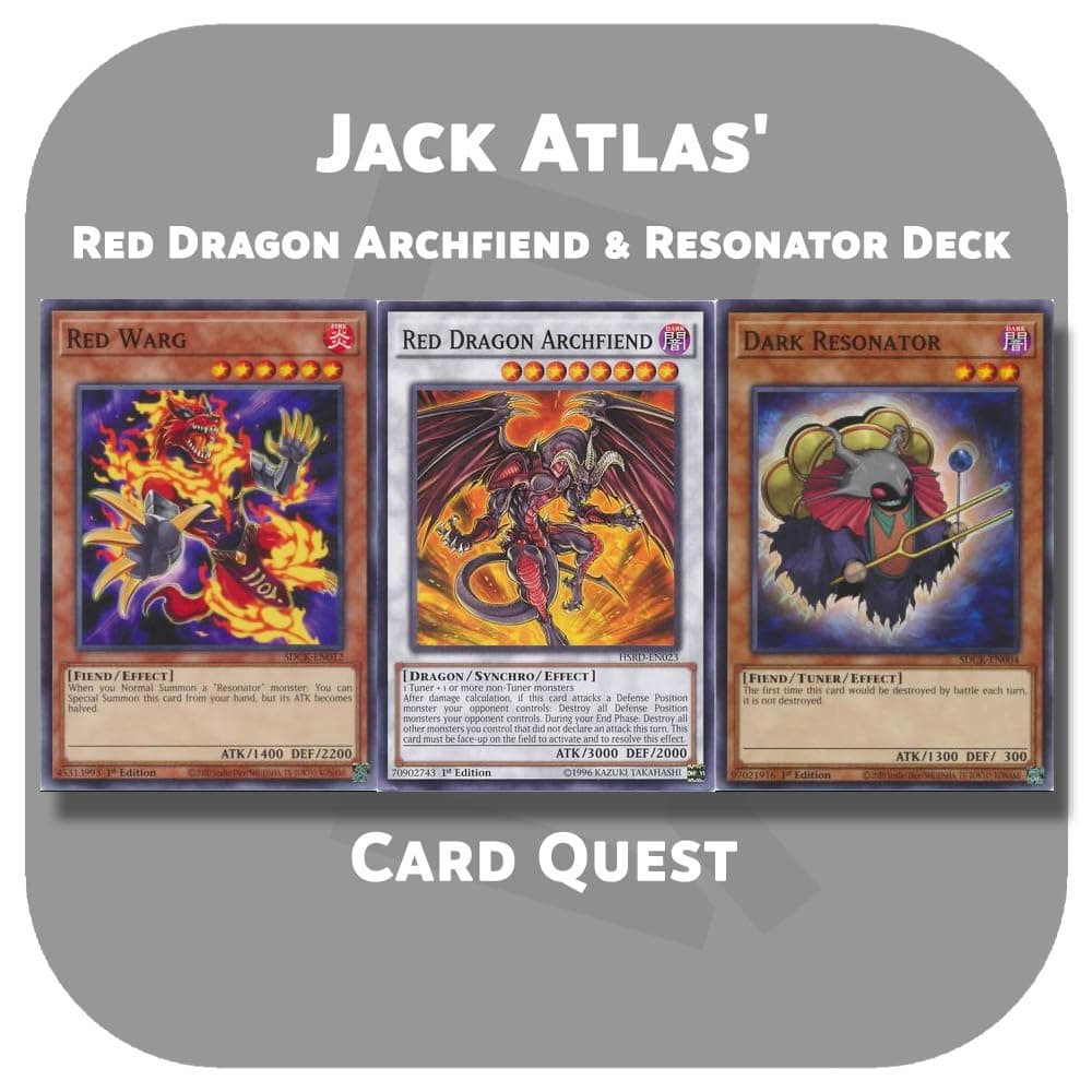 Complete Custom Deck for Yu-Gi-Oh! 5D's - Jack Atlas' Red Dragon Archfiend & Resonator Synchro Deck