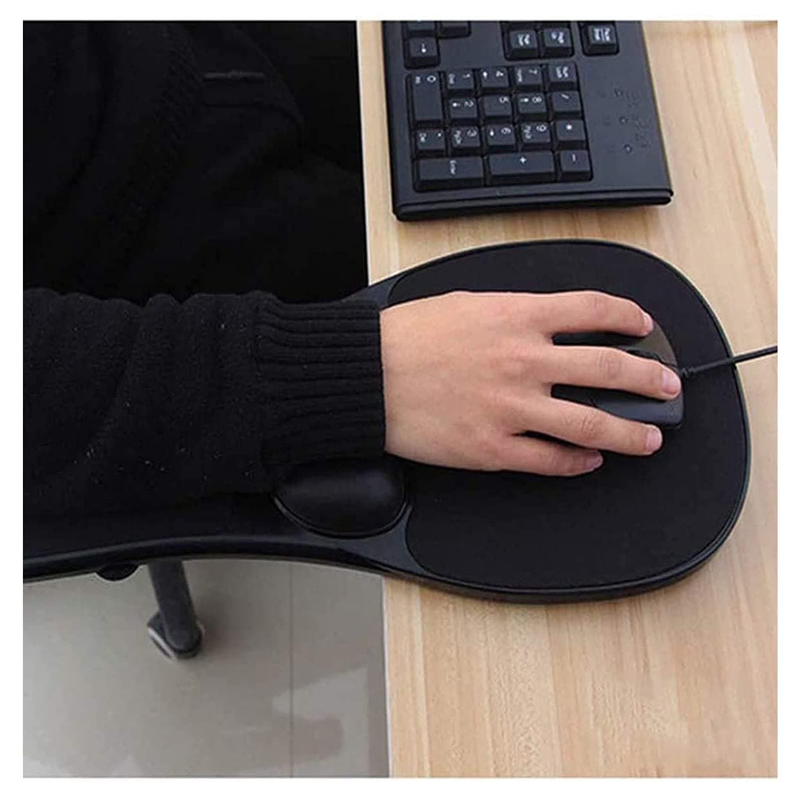 Computer Arm Rest & Chair Armrest Tray | Improve Comfort While Increasing Usable Desk Space | Keyboard Underdesk Shelf Stand Mouse Mat Wrist Tray Mouse Tray