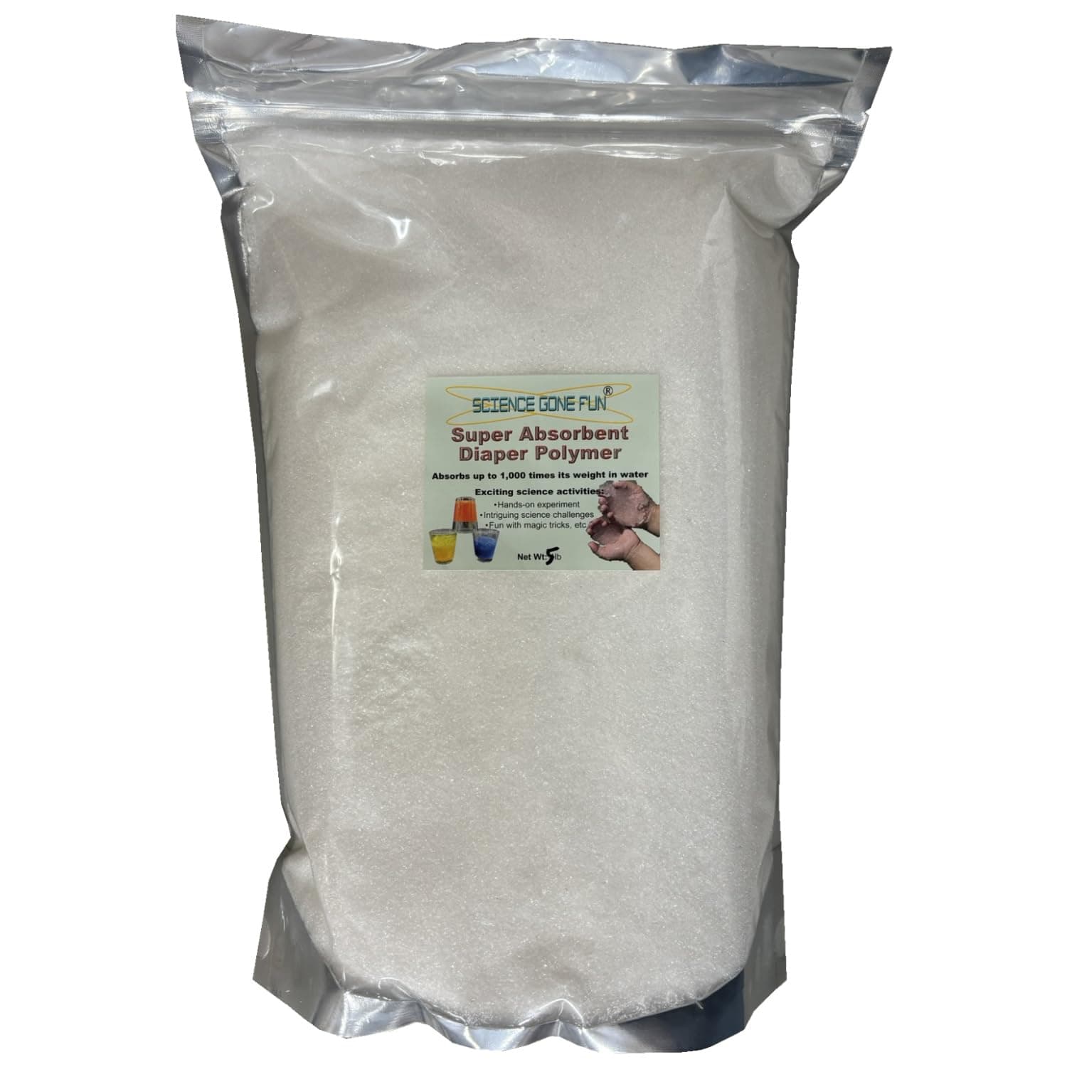5 lbs Sodium Polyacrylate - Superabsorbent Diaper Polymer