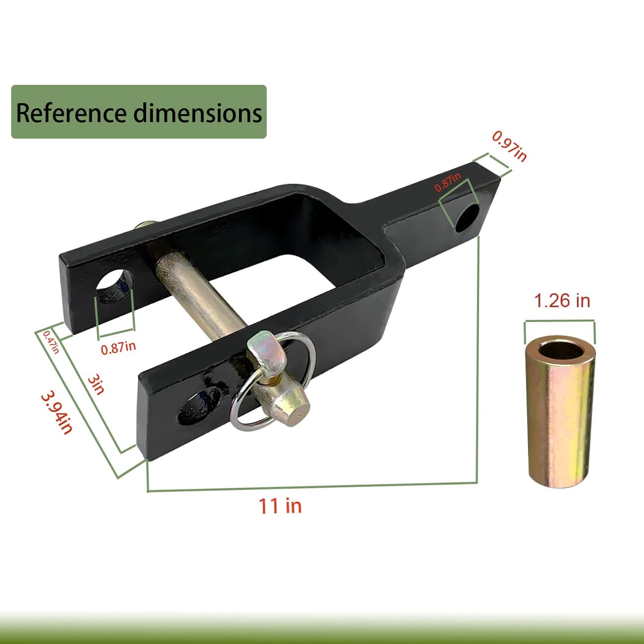 Versatile Quick Hitch Adapter with Adapter Sleeve Used to Adjust Top Link Bracket Movements Fit for Category 1 Quick Hitch Made of Integral Casting