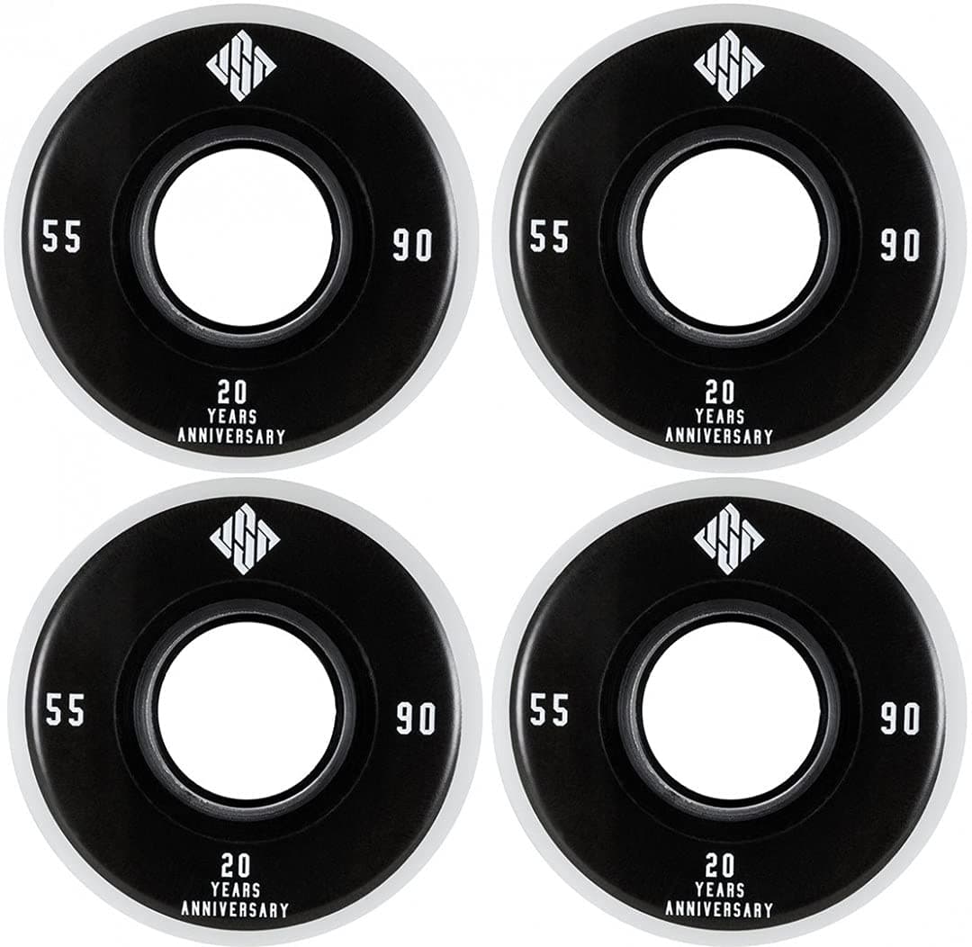 USD Team 55mm/90a Inline Skate Wheels - White
