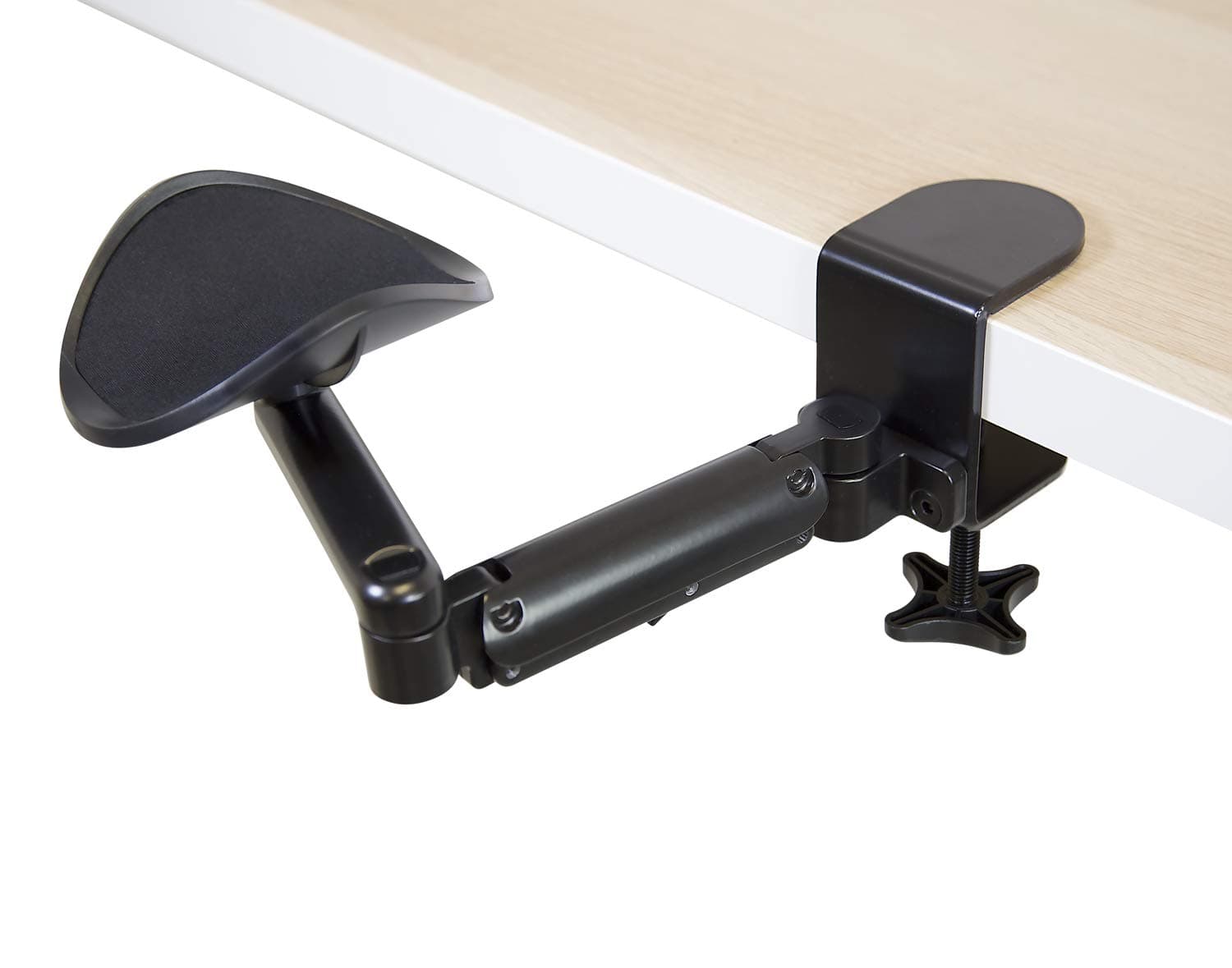 Adjustable Arm Rest for Desk, Ergonomic Elbow & Forearm Support, Height Adjustable Full Motion Rotating Desk Arm with Clamp-On Base for Computer & Keyboard Use, Steel Construction (MI-7145)