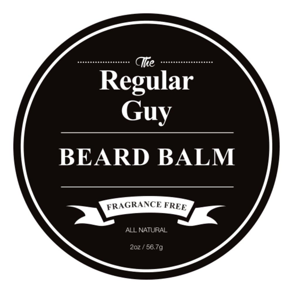 The Regular Guy Beard Balm - 2 Oz - Tame Your Beard With No Greasiness - Make It Look Thicker and Fuller - Fragrance Free (Black Fragrance Free)