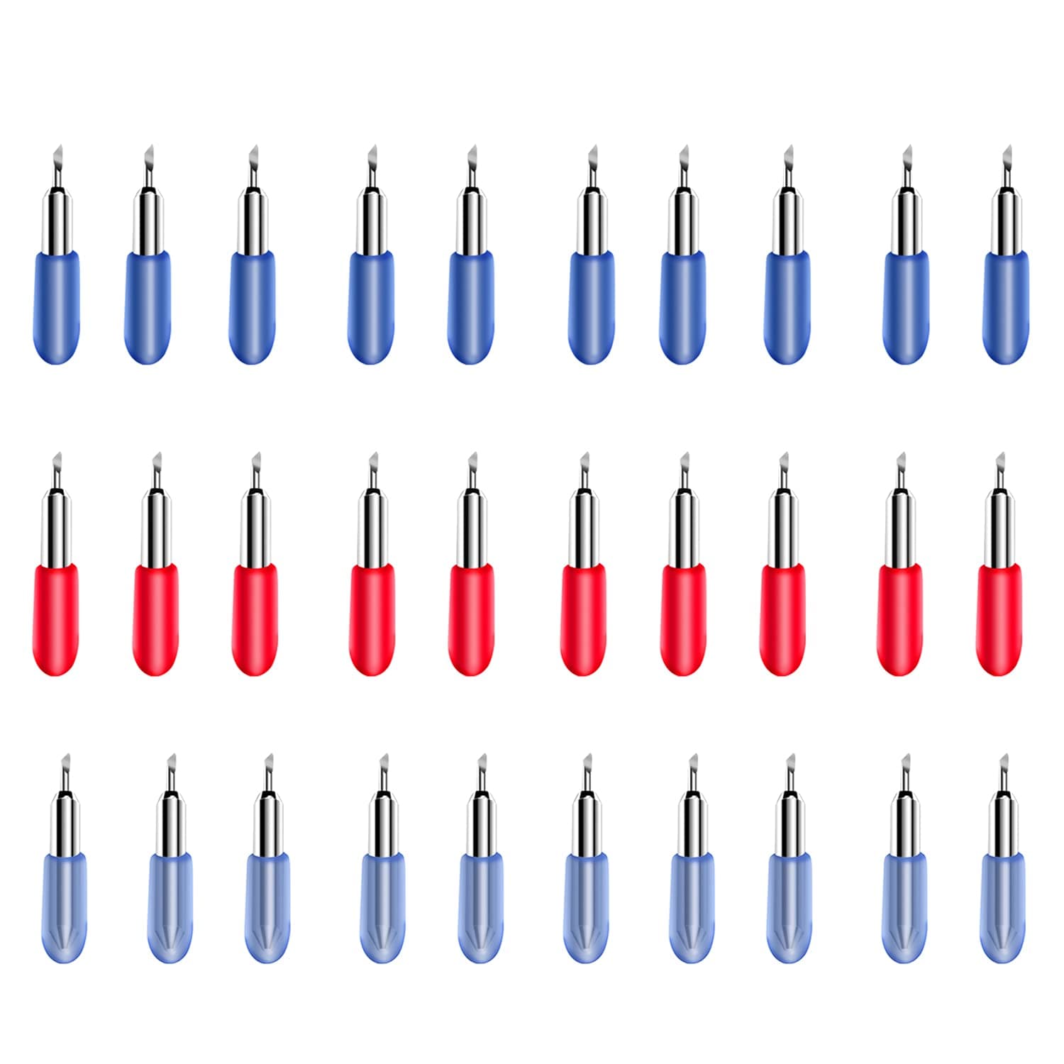 30 PCS Replacement Blades for Joy and Joy Xtra Machine,Fine Point Blades Include 45° Standard Blades,30°Shallow Cutting Blades and 60° Deep Cutting Vinyl Fabric Blades