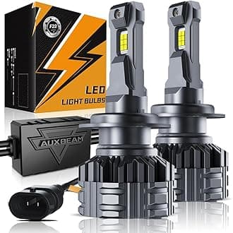 Auxbeam H7 Fog Light Bulbs, F22 Series H7 Powersports Bulbs, 6500K 110W 24000LM 700% Brighter H7 Light Bulbs for UTV ATV Offroad Vehicles