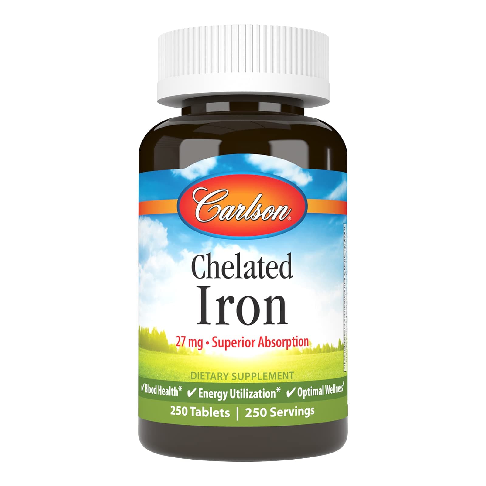 Labs Chelated Iron 27mg, 250 Tablets
