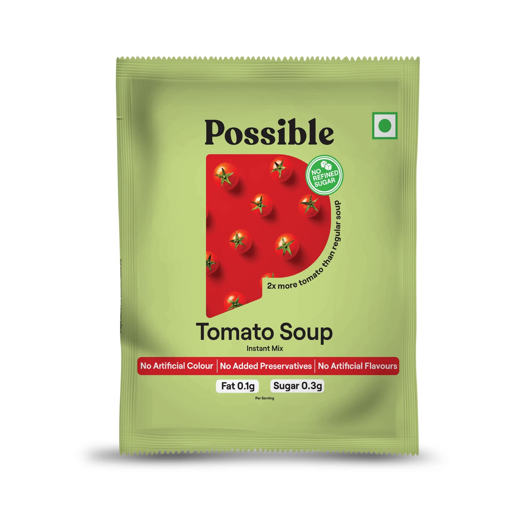 Possible Tomato Soup – 93% Less Sugar Than Regular Packaged soups 15 Sachets ( 12gms Each )