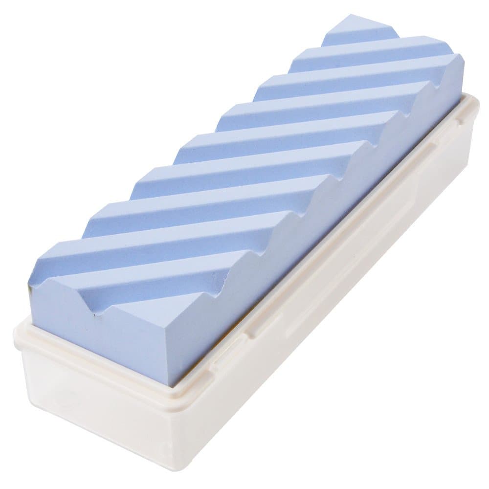 Suehiro: Lapping Stone with Case SS-2, Grit #280, Whetstone Surface Repairing Tool, Medium to Honing Stone: 8.11 x 2.08 x 1.07"