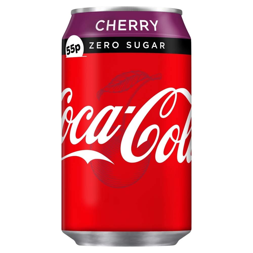 Zero Sugar Cherry Coke Coca-Cola 330ml x 24 PMP 55p