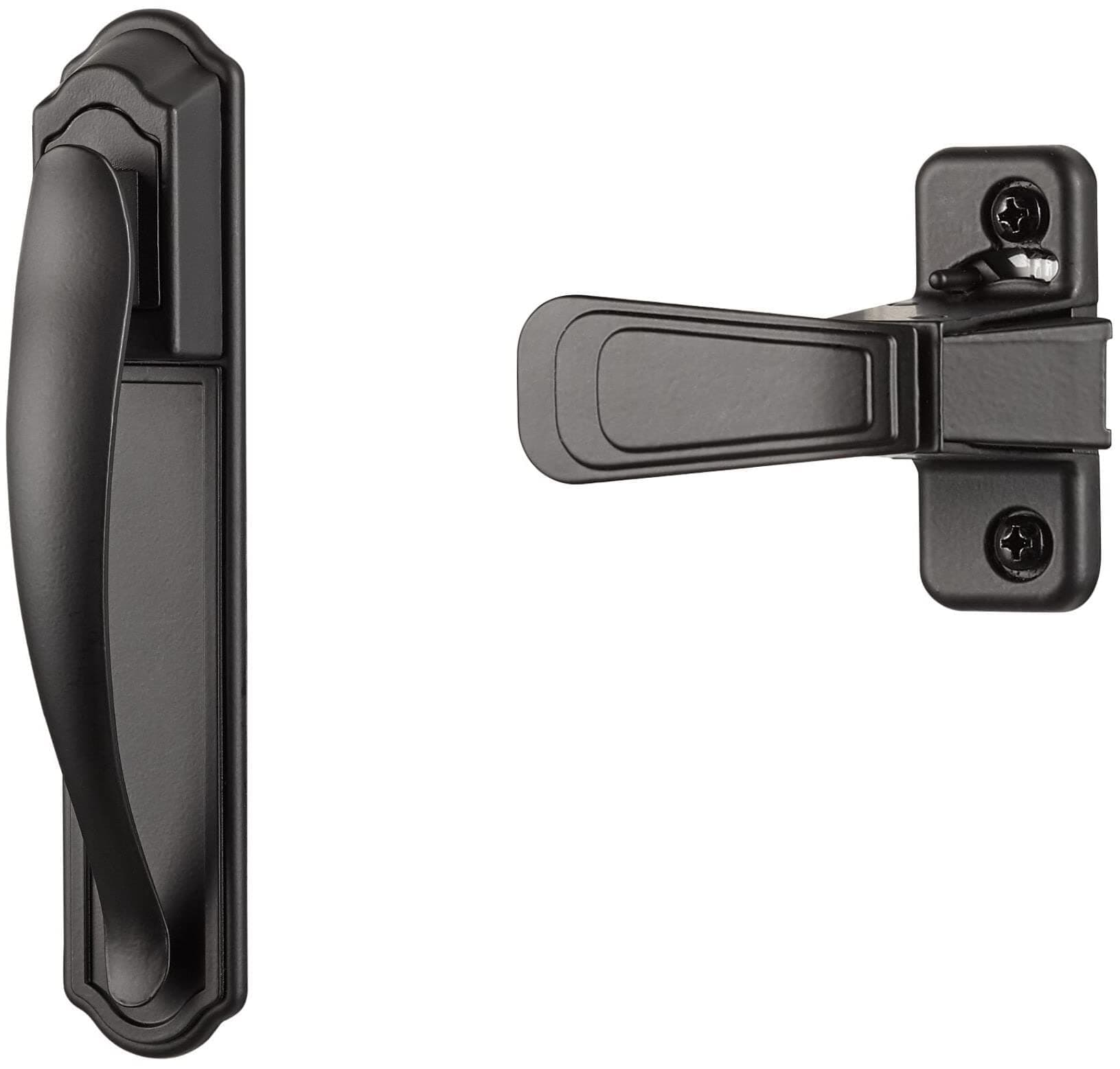 Ideal SecurityDoor Handle for Storm and Screen Doors, Matte Black (2-Piece Set) (BKDXMB)