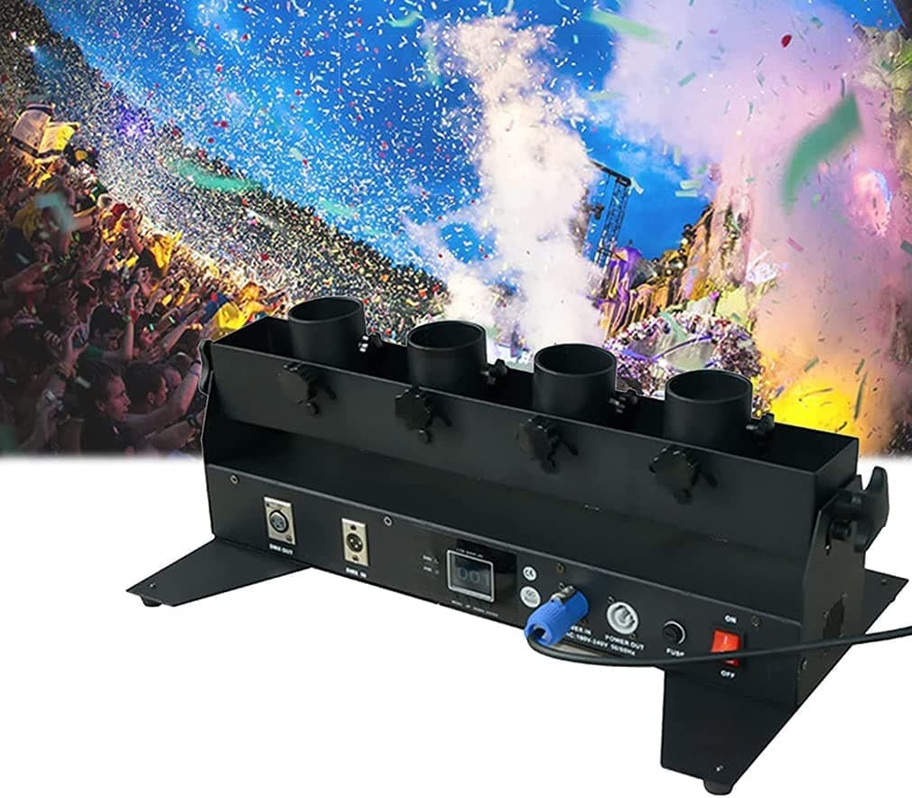 Control 4-Head Colour Paper Machine Confetti Blower Machine DMX Confetti Cannon Machine for Party Event/Wedding