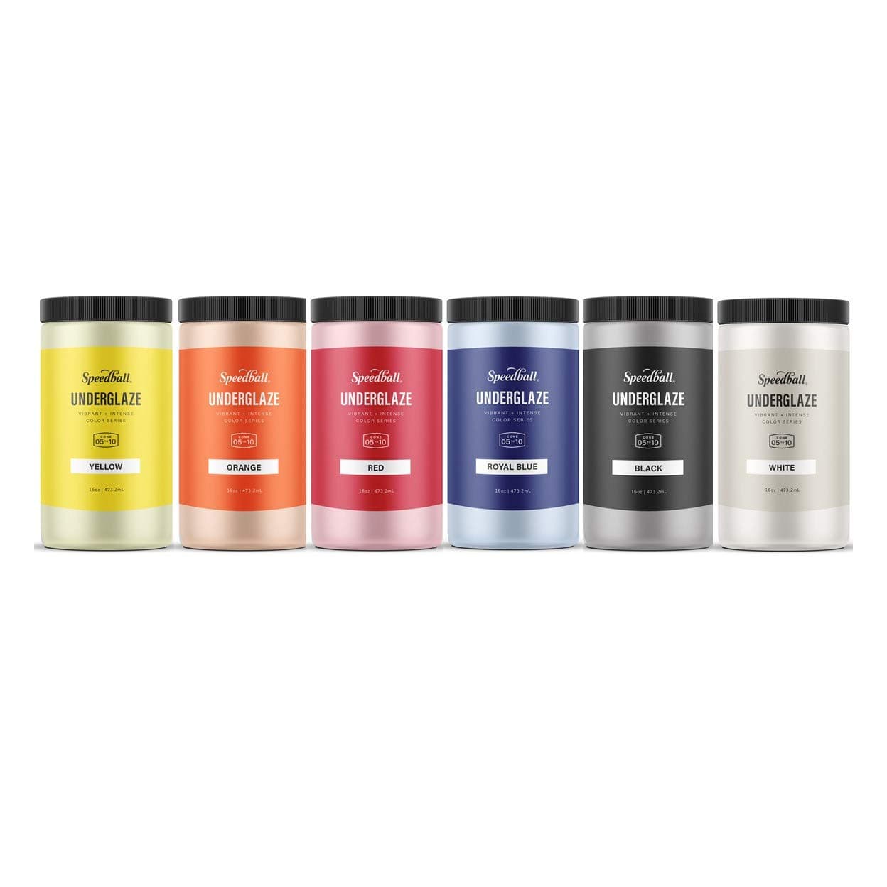 Speedball 001079 Underglaze School Pack, 6-Pack, 16 oz, Multicolor