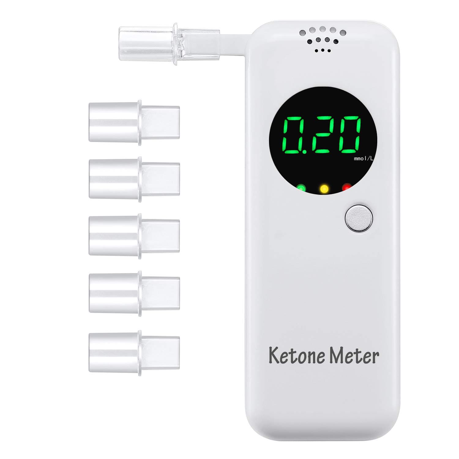 Anntoo Ketone Meter Ketone Testing Kit with 5Pcs Replaceable Mouthpieces