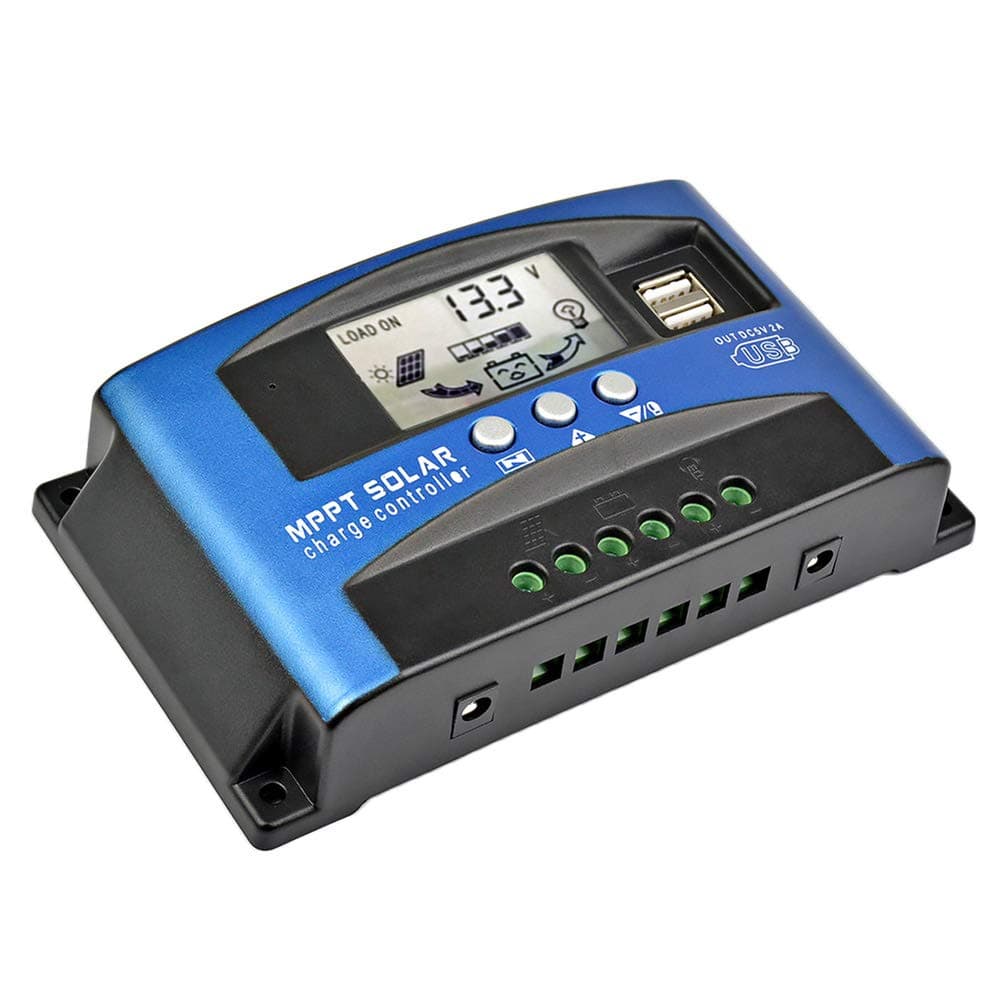 SUNYIMA 100A MPPT Solar Charge Controller with LCD Display Dual USB Multiple Load Control Modes,New Mppt Technical Maximum Charging Current (100A)