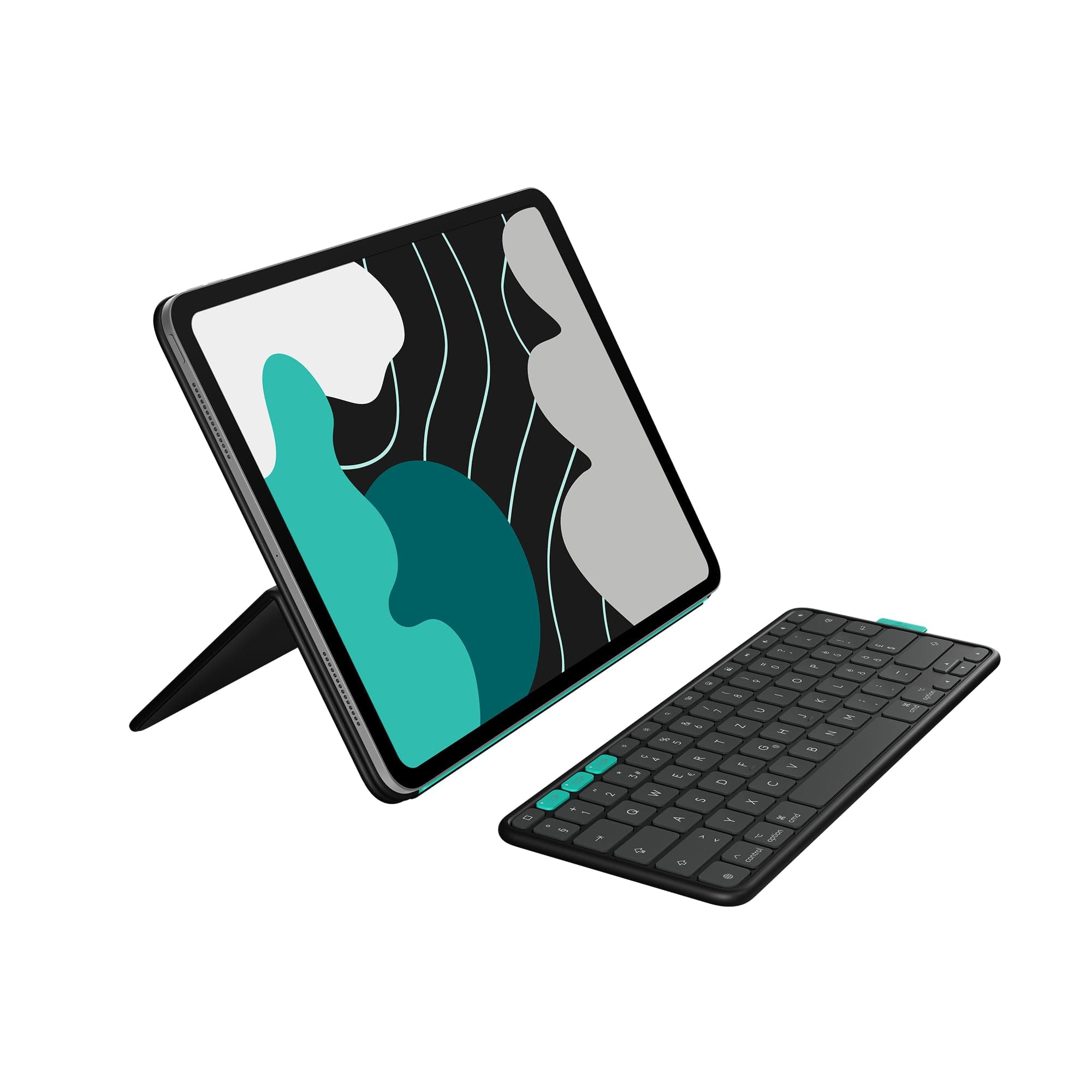 Logitech Flip Folio, Keyboard Case for iPad Pro 13-inch (M4 & M5) & iPad Air 13-inch (M2, M3 & M4) (2024, 2025 & 2026) - Protective & Stowable Bluetooth Keyboard Case, Multi-Device - Midnight Black